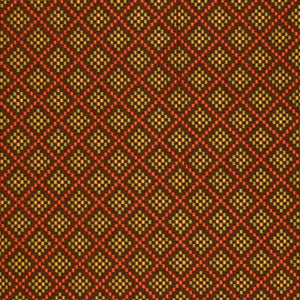 Checkers Chocolate / Poppy 64412 by Schumacher Designer Fabric