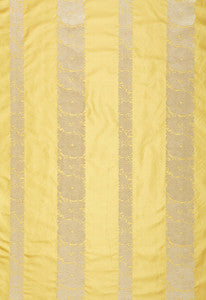 Mandarin Silk Stripe Sunlight 64430 by Schumacher Designer Fabric