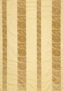 Mandarin Silk Stripe Gold Dust 64434 by Schumacher Designer Fabric