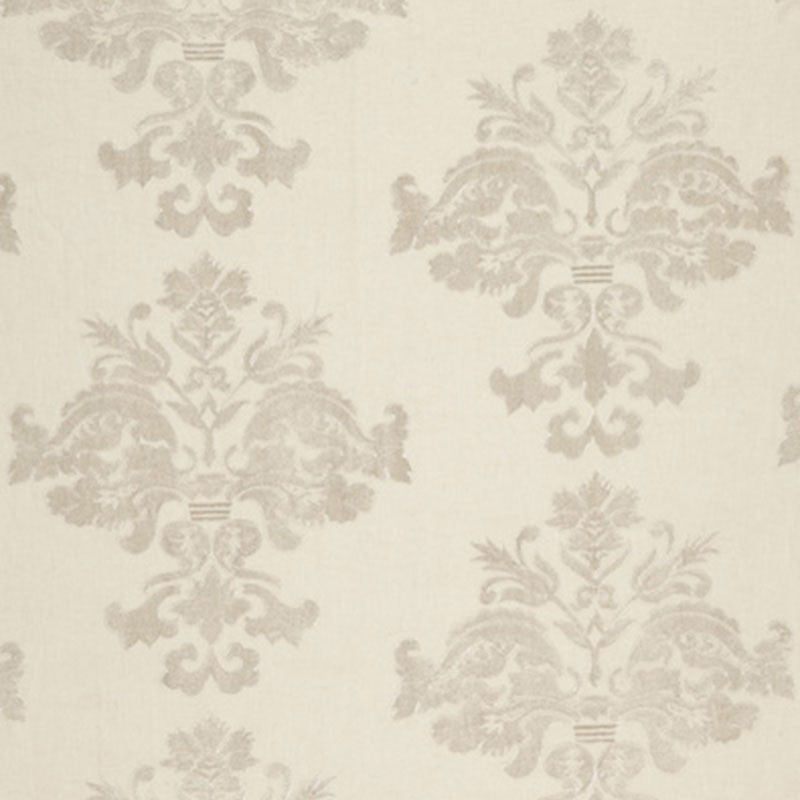 Margaux Linen Embroidery Winter White 64470 by Schumacher Designer Fabric PALAZZO LINEN 53% VISCOSE RAYON 47% INDIA MARTINDALE 6,000 </p><p>Repeat: Horizontal: 12 1/2" (32CM) and Vertical: 15 1/8" (38CM) 52 - Swanky Fabrics -