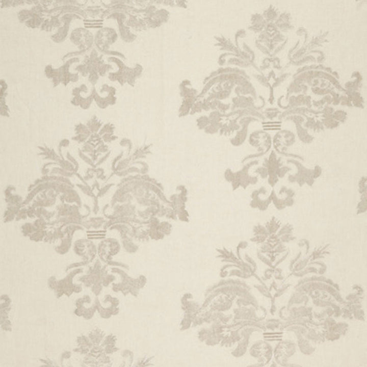 Margaux Linen Embroidery Winter White 64470 by Schumacher Designer Fabric CLASSIC WOVENS See Sample INDIA LIGHT DUTY </p><p>Repeat: Horizontal: 12 1/2" (32CM) and Vertical: 15 1/8" (38CM) 52" WIDE (132CM) - Swanky Fabrics -