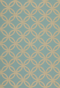 Circle Dance Azure 64483 by Schumacher Designer Fabric