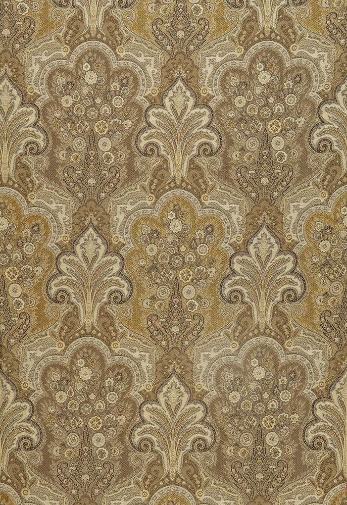 New Castle Paisley Travertine 64590 by Schumacher Designer Fabric Chroma 56% Cotton, 44% Viscose Wyzenbeek 30,000 Horizontal: 13.5 and Vertical: 22.5 53 - Swanky Fabrics -