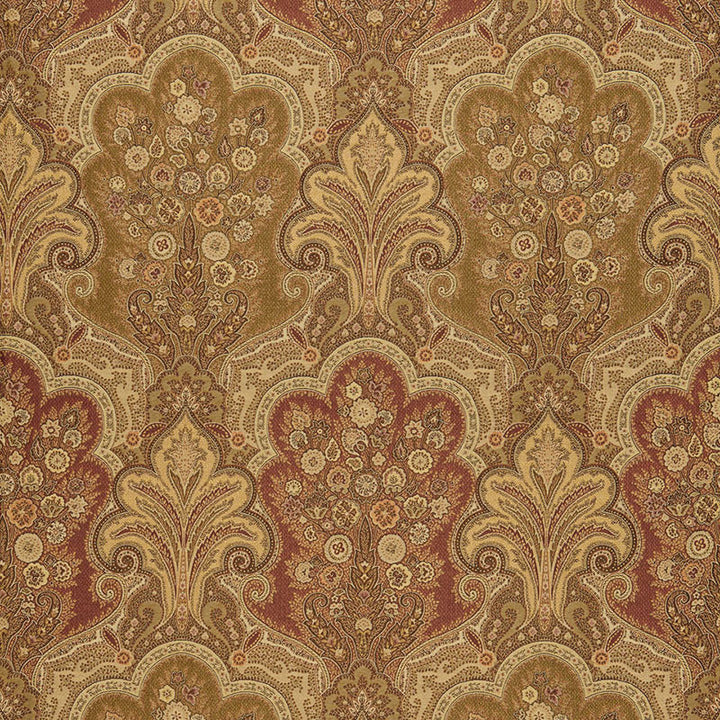 New Castle Paisley Tuscan 64591 by Schumacher Designer Fabric CHROMA SP14 See Sample ITALY HEAVY DUTY </p><p>Repeat: Horizontal: 13 1/2" (34CM) and Vertical: 22 1/2" (57CM) 53" WIDE (135CM) - Swanky Fabrics -