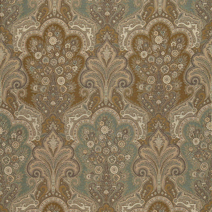 New Castle Paisley Venetian 64592 by Schumacher Designer Fabric CHROMA COTTON 56% VISCOSE 44% ITALY WYZENBEEK 30,000 </p><p>Repeat: Horizontal: 13 1/2" (34CM) and Vertical: 22 1/2" (57CM) 53 - Swanky Fabrics -