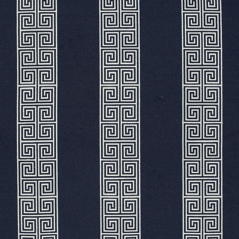 Maiandros Weave Indigo 64603 by Schumacher Fabric Schumacher Fabric Maiandros Weave Indigo 64603Fabric VISCOSE 50% ITALY </p><p>Repeat: H: HORZ. 6 7/8" (17CM) , V: VERT. 3 1/8" (8CM) 55 - Fabric Carolina -