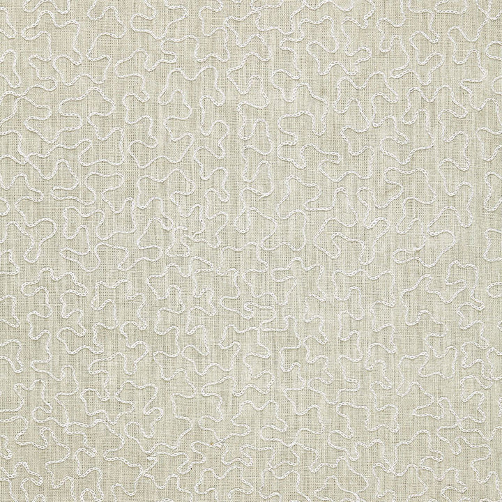 Vermicelli Embroidery Pearl 64673 by Schumacher Designer Fabric CHROMA See Sample INDIA MEDIUM DUTY </p><p>Repeat: Horizontal: - and Vertical: - 53" WIDE (135CM) - Swanky Fabrics -