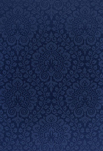 Amalfi Damask Navy 64694 by Schumacher Designer Fabric
