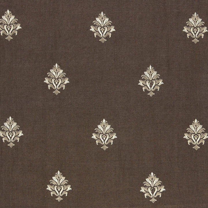 Lorenzo Embroidery Coffee Bean 64722 by Schumacher Fabric Schumacher Fabric Lorenzo Embroidery Coffee Bean 64722Fabric LINEN 93% INDIA </p><p>Repeat: H: HORZ. 5 1/8" (13CM) , V: VERT. 11 1/2" (29CM) 51.375 - Fabric Carolina -
