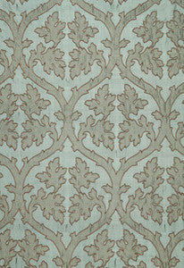 Ravenna Embroidery Mineral 64740 by Schumacher Designer Fabric