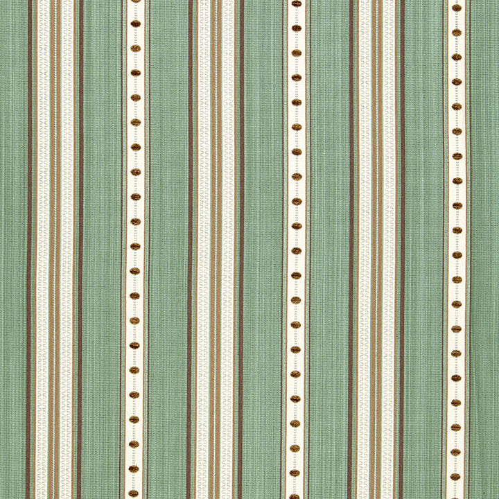 Francesca Stripe Aqua 64753 by Schumacher Designer Fabric CHROMA COTTON 76% VISCOSE 21% ITALY MARTINDALE 6,000 </p><p>Repeat: Horizontal: 6 3/4" (17CM) and Vertical: 1" (3CM) 54 - Swanky Fabrics -