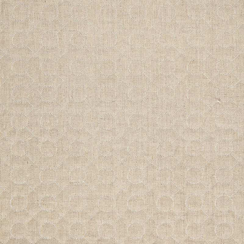 Arles Embroidery Greige 65000 by Schumacher Designer Fabric AU NATUREL LINEN 54% POLYESTER 24% INDIA MARTINDALE 5,000 </p><p>Repeat: Horizontal: 1 3/8" (3CM) and Vertical: 1 3/8" (3CM) 50.5 - Swanky Fabrics -