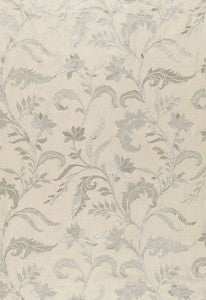 Monceau Linen Embroidery Zinc 65130 by Schumacher Designer Fabric