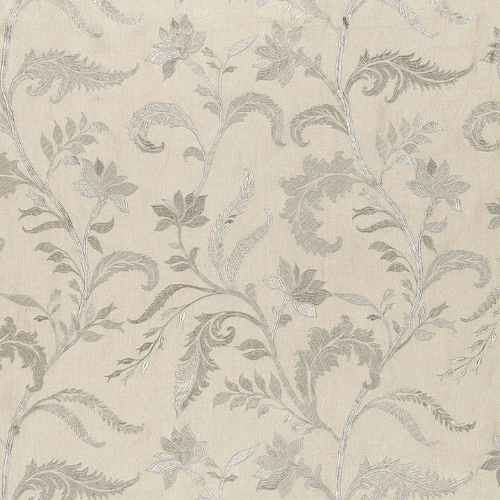 Monceau Linen Embroidery Zinc 65130 by Schumacher Designer Fabric AU NATUREL LINEN 90% VISCOSE 10% INDIA WYZENBEEK 3,000 </p><p>Repeat: Horizontal: 25" (64CM) and Vertical: 30" (76CM) 50 - Swanky Fabrics -