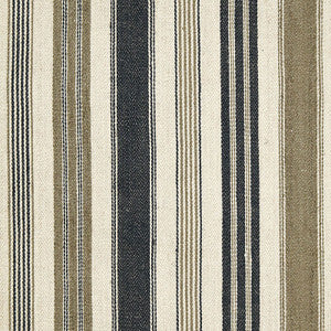 Montauban Stripe Noir / Tobacco 65172 by Schumacher Designer Fabric