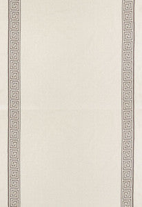 Greek Key Embroidery Ii Truffle 65250 by Schumacher Designer Fabric