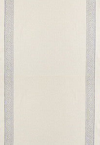 Greek Key Embroidery Ii Zinc 65251 by Schumacher Designer Fabric