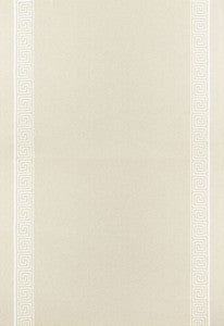 Greek Key Embroidery Ii Oyster 65252 by Schumacher Designer Fabric