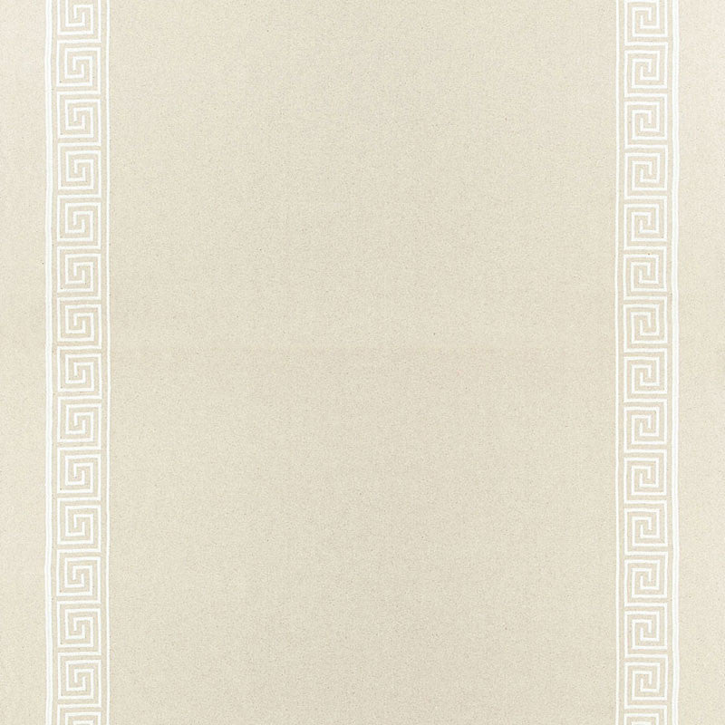Greek Key Embroidery Ii Oyster 65252 by Schumacher Designer Fabric AU NATUREL COTTON 70% LINEN 24% BELGIUM MARTINDALE 20,000 </p><p>Repeat: Horizontal: and Vertical: 4 1/8" (10CM) 58 - Swanky Fabrics -