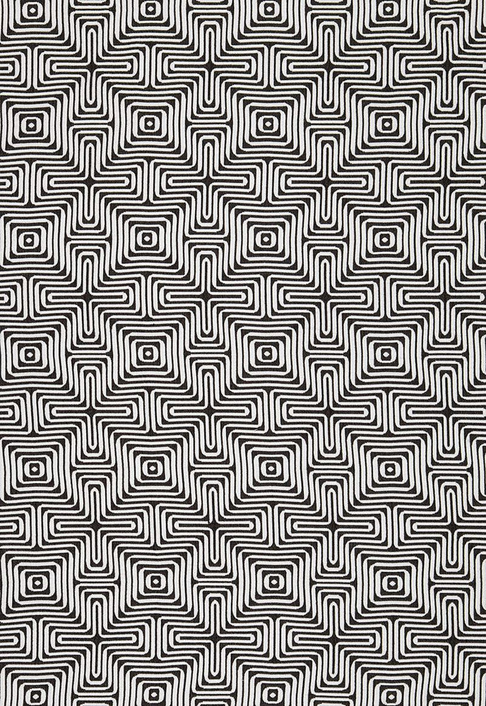 Amazing Maze Kohl 65322 by Schumacher Designer Fabric Trina-Turk 100% Sunbrella Wyzenbeek 12,000 Horizontal: 6.375 and Vertical: 6.375 51 - Swanky Fabrics -