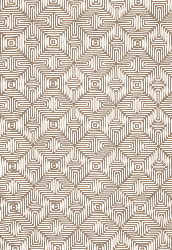 Amazing Maze Sand 65323 by Schumacher Designer Fabric Trina-Turk 100% Sunbrella Wyzenbeek 12,000 Horizontal: 6.375 and Vertical: 6.375 51 - Swanky Fabrics -