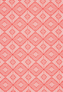 Amazing Maze Coral 65324 by Schumacher Designer Fabric