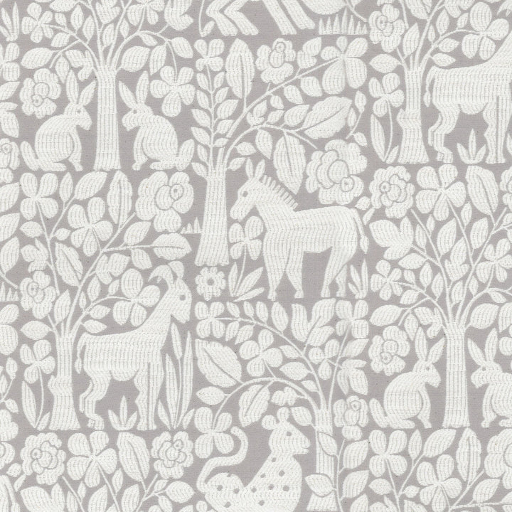 Forest Friends Mineral 654373 by Waverly Designer Fabric - Base:65% Cotton 35% Polyester CHINA 51000 Horizontal: 18 and Vertical: 13.5 54 - Swanky Fabrics -