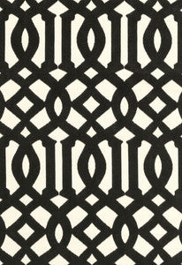 Imperial Trellis Velvet Noir 65593 by Schumacher Designer Fabric