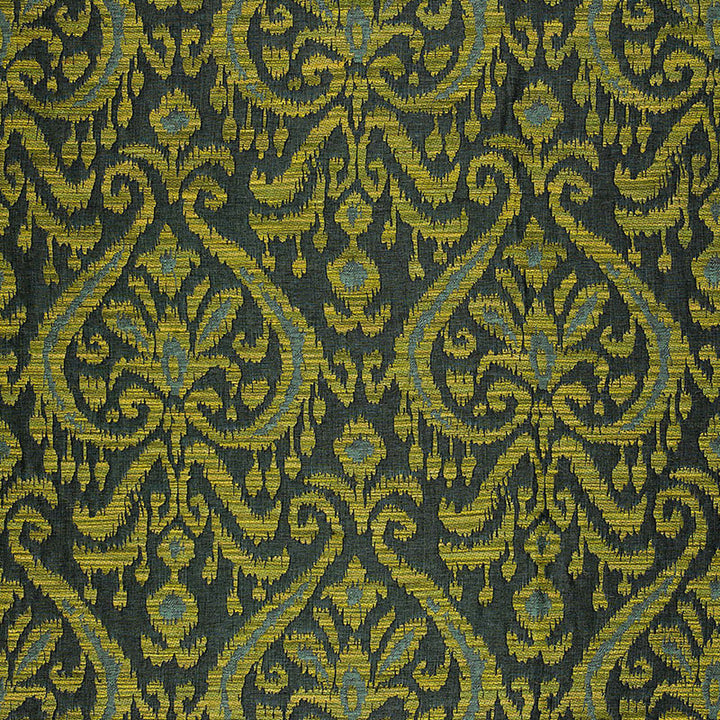 Maroc Linen Damask Viridian 65630 by Schumacher Designer Fabric CHROMA See Sample ITALY MEDIUM DUTY </p><p>Repeat: Horizontal: 6 7/8" (17CM) and Vertical: 25" (64CM) 55" WIDE (140CM) - Swanky Fabrics -
