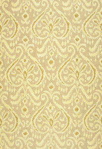 Maroc Linen Damask Sauterne 65633 by Schumacher Designer Fabric