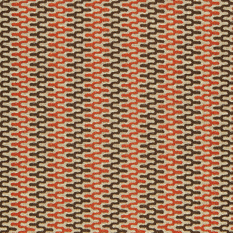 Rivington Weave Red Earth 65651 by Schumacher Designer Fabric CHROMA See Sample BELGIUM - </p><p>Repeat: Horizontal: 2 1/4" (6CM) and Vertical: 5/8" (2CM) 56" WIDE (142CM) - Swanky Fabrics -