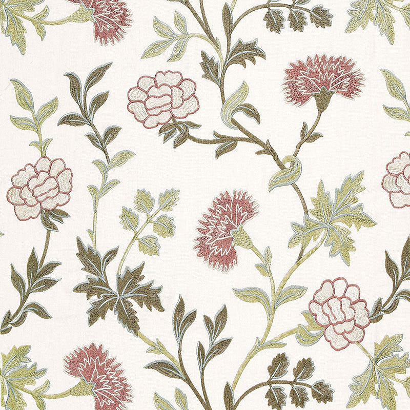 Sheridan Linen Embroidery Quartz 65662 by Schumacher Designer Fabric CHROMA LINEN 66% VISCOSE 34% INDIA MARTINDALE 8,000 </p><p>Repeat: Horizontal: 25" (64CM) and Vertical: 25" (64CM) 50.25 - Swanky Fabrics -