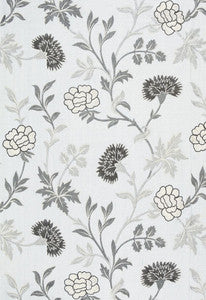 Sheridan Linen Embroidery Grisaille 65663 by Schumacher Designer Fabric