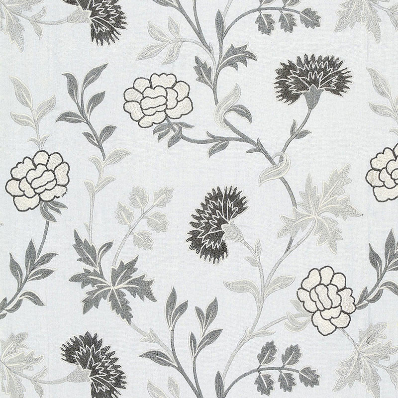 Sheridan Linen Embroidery Grisaille 65663 by Schumacher Designer Fabric CHROMA LINEN 66% VISCOSE 34% INDIA MARTINDALE 8,000 </p><p>Repeat: Horizontal: 25" (64CM) and Vertical: 25" (64CM) 50.25 - Swanky Fabrics -