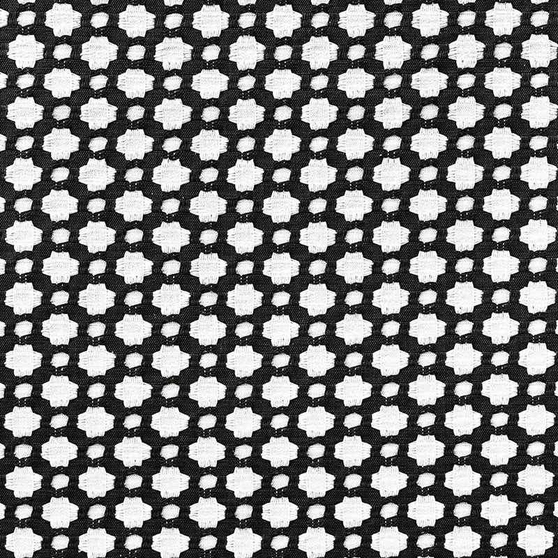 Betwixt Black / White 65683 by Schumacher Designer Fabric ESSENTIALS: SMALL-SCALE UPHOLSTERY I See Sample INDIA MEDIUM DUTY </p><p>Repeat: Horizontal: 1 5/8" (4CM) and Vertical: 1 3/8" (3CM) 54" WIDE (137CM) - Swanky Fabrics -