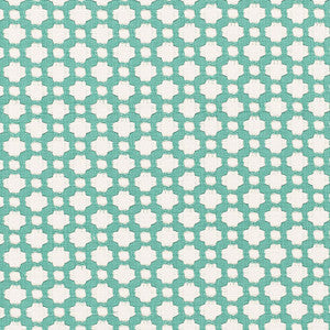 Betwixt Pool/Natural 65687 by Schumacher Designer Fabric