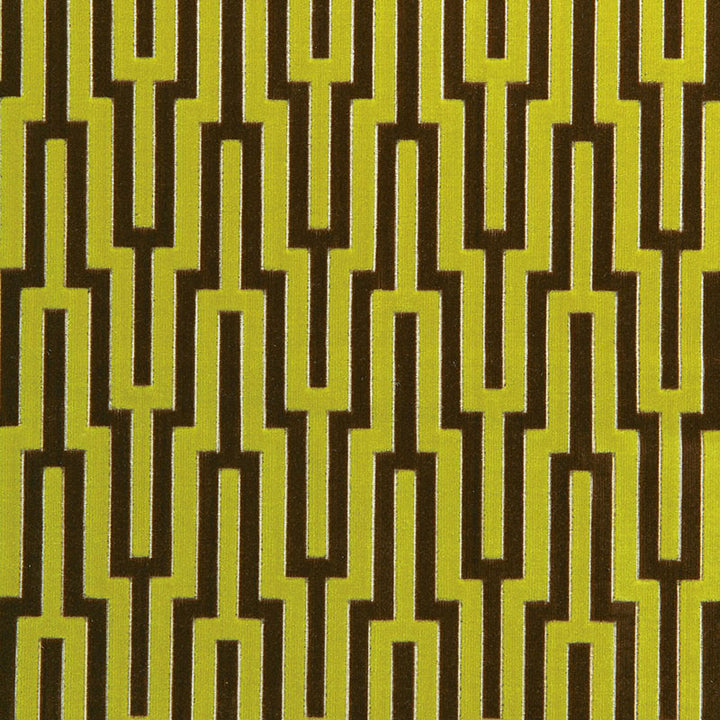 Metropolitan Velvet Bamboo Shoot 65700 by Schumacher Designer Fabric CHROMA POLYESTER 67% VISCOSE 18% BELGIUM MARTINDALE 40,000 </p><p>Repeat: Horizontal: 3 1/2" (9CM) and Vertical: 6 5/8" (17CM) 55 - Swanky Fabrics -