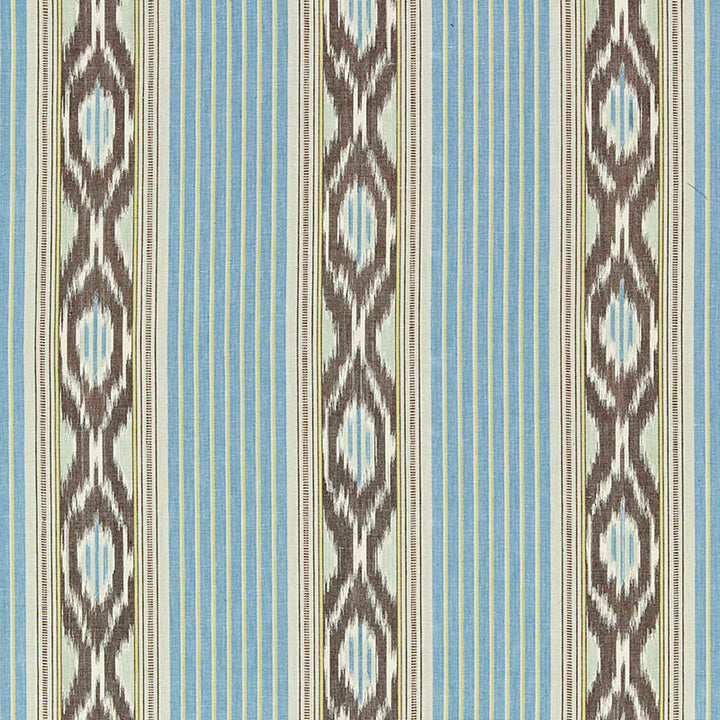 Madagascar Ikat Stripe Oasis 65720 by Schumacher Designer Fabric CHROMA LINEN 54% COTTON 46% INDIA MARTINDALE 8,000 </p><p>Repeat: Horizontal: 9" (23CM) and Vertical: 4 1/2" (11CM) 54 - Swanky Fabrics -
