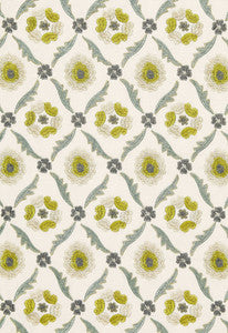 Claremont Embroidery Chartreuse 65741 by Schumacher Designer Fabric