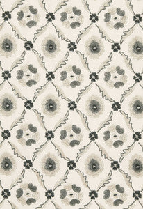 Claremont Embroidery Grisaille 65743 by Schumacher Designer Fabric
