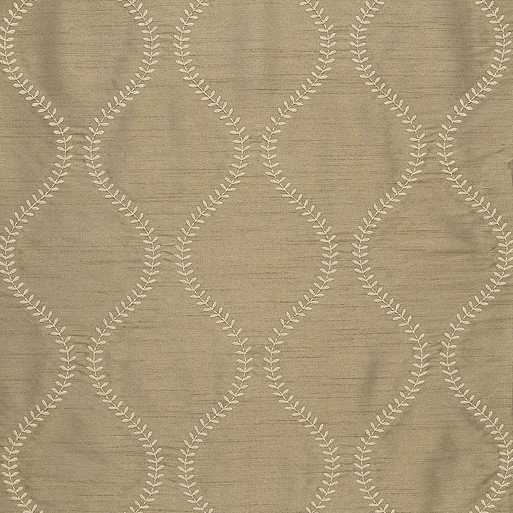 Agadir Embroidery Chanterelle 65750 by Schumacher Designer Fabric CHROMA See Sample INDIA HEAVY DUTY </p><p>Repeat: Horizontal: 3 1/4" (8CM) and Vertical: 7 1/2" (19CM) 50 1/2" WIDE (128CM) - Swanky Fabrics -