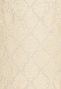 Agadir Embroidery Champagne 65752 by Schumacher Designer Fabric