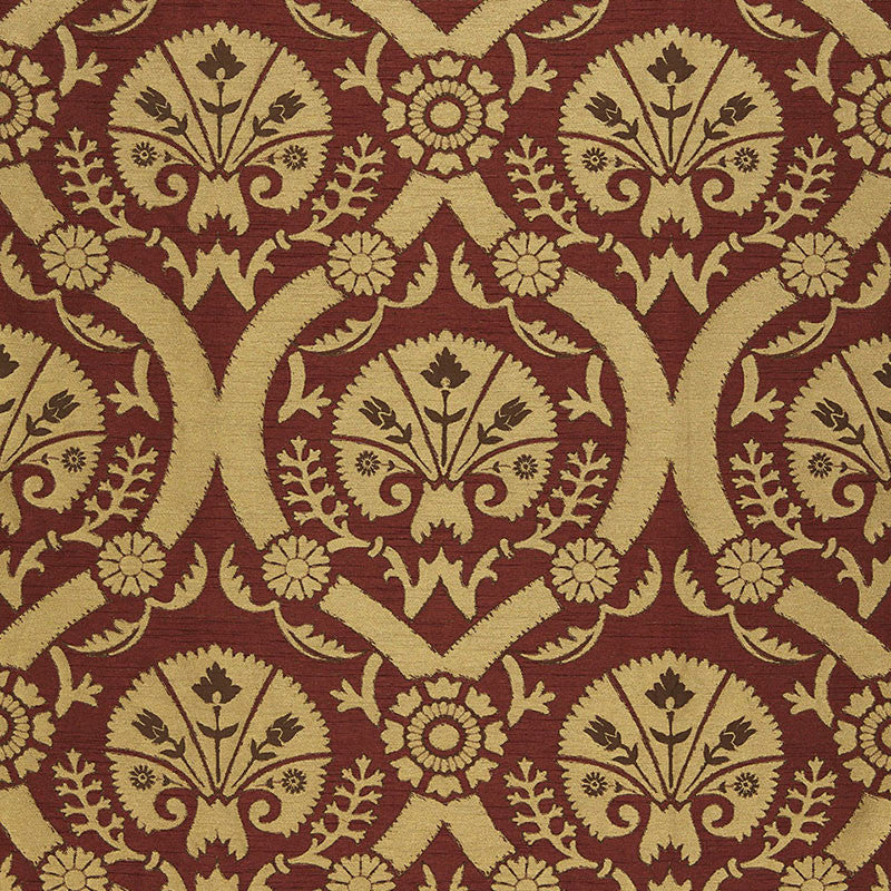 Taza Damask Spice 65771 by Schumacher Fabric Schumacher Fabric Taza Damask Spice 65771Fabric POLYESTER 100% INDIA </p><p>Repeat: H: HORZ. 7" (18CM) , V: VERT. 19" (48CM) 55.25 - Fabric Carolina -
