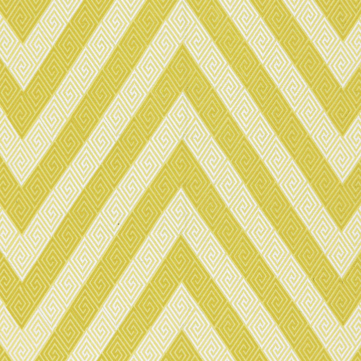 Nebaha Embroidery Citron 65790 by Schumacher Designer Fabric OTTOMAN CHIC LINEN 57% SPUN VISCOSE 36% INDIA MARTINDALE 20,000 </p><p>Repeat: Horizontal: 25 3/8" (64CM) and Vertical: 7 1/2" (19CM) 51.5 - Swanky Fabrics -