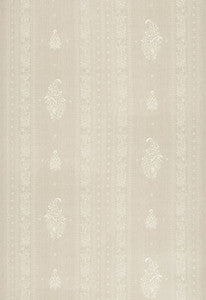 Jaipur Linen Embroidery Flax 65800 by Schumacher Designer Fabric