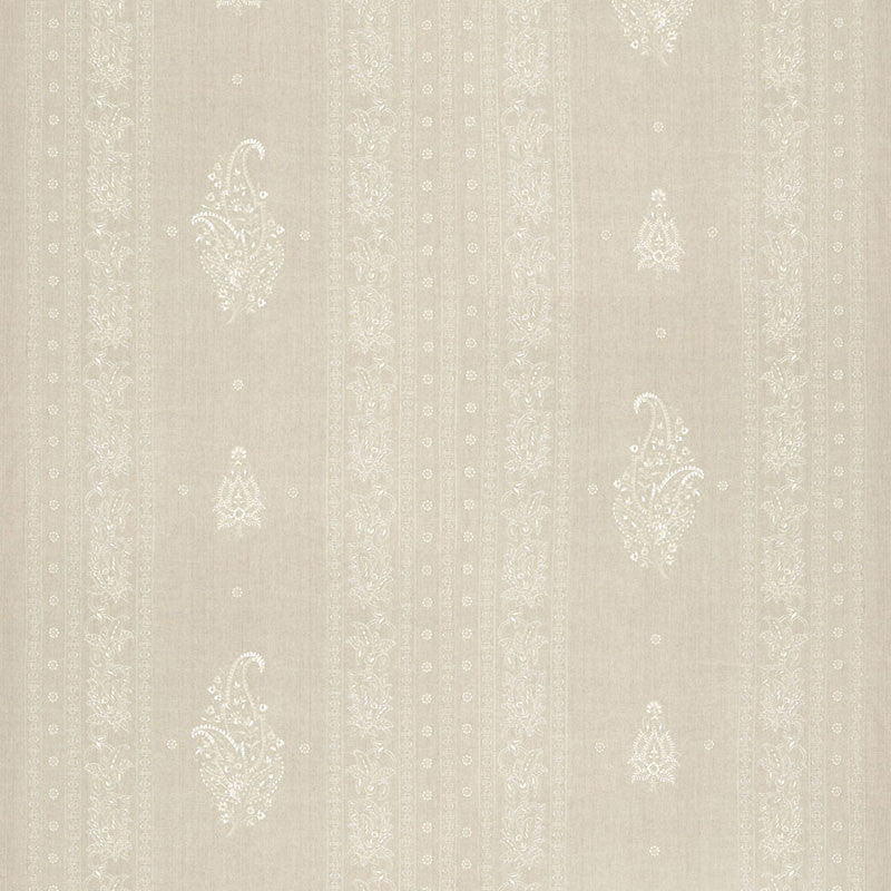 Jaipur Linen Embroidery Flax 65800 by Schumacher Designer Fabric MARTYN LAWRENCE BULLARD See Sample INDIA . </p><p>Repeat: Horizontal: 12 1/2" (32CM) and Vertical: 30 1/2" (77CM) 50" WIDE (127CM) - Swanky Fabrics -