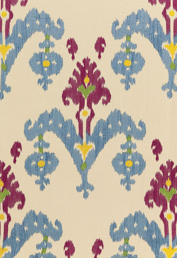 Raja Embroidery Jewel 65812 by Schumacher Designer Fabric Martyn-Lawrence-Bullard 72% Linen, 21% Viscose, 7% Cotton Martindale 8,000 Horizontal: 12.625 and Vertical: 29.5 51.25 - Swanky Fabrics -