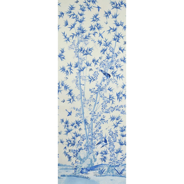 Brighton Pavilion Panel Blue 5007744 by Schumacher Designer Wallpaper Perennial Favorites 52.0" - Swanky Fabrics -