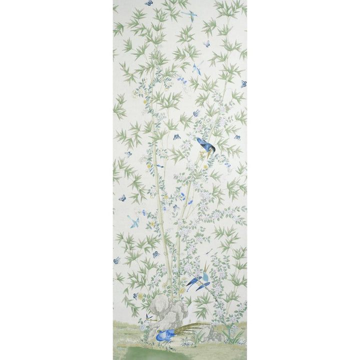 Brighton Pavilion Panel Green 5007745 by Schumacher Designer Wallpaper Perennial Favorites 52.0" - Swanky Fabrics -