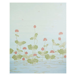 Kireina Lotus Mineral 5011692 by Schumacher Designer Wallpaper